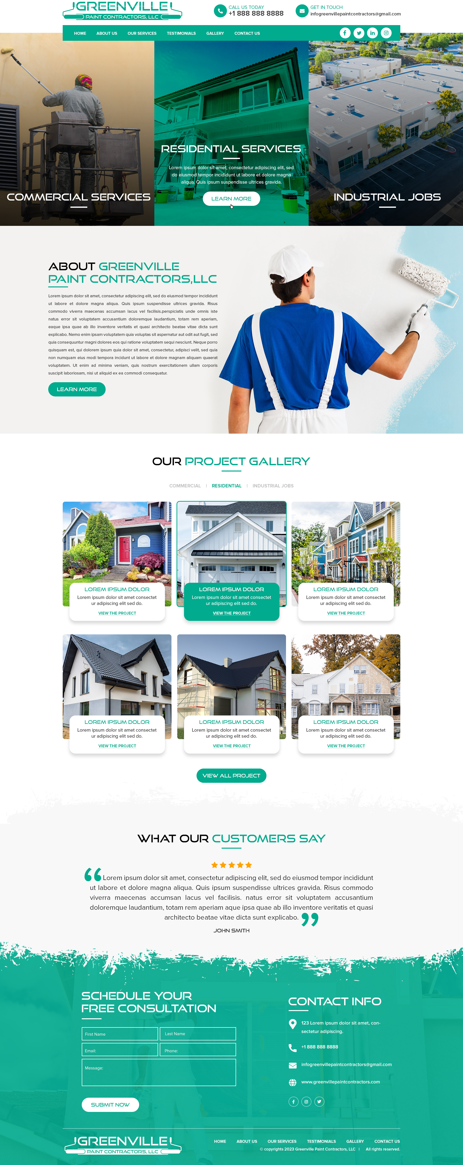 Wordpress Design by Titan Eagle for Greenville Paint Contractors | Design #30160142