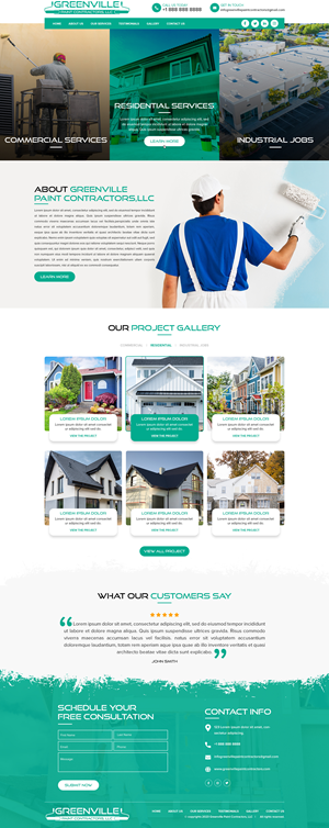 Wordpress Design by Titan Eagle for Greenville Paint Contractors | Design: #30160142