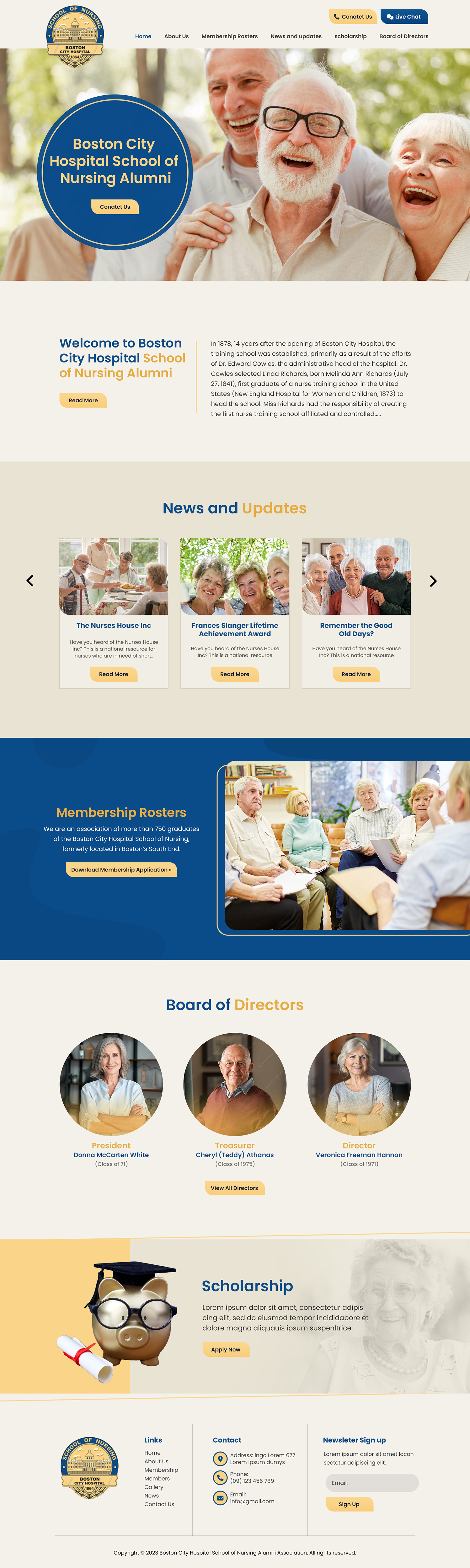 Diseño Web por MAHABA para Boston City Hospital School of Nursing | Diseño #30161711