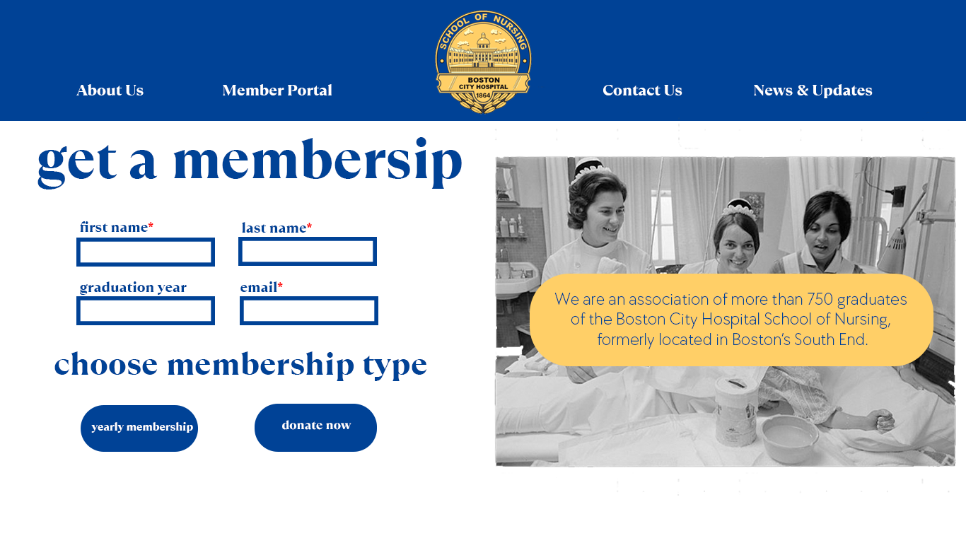 Diseño Web por Say Cheese Digital Design para Boston City Hospital School of Nursing | Diseño #30175351