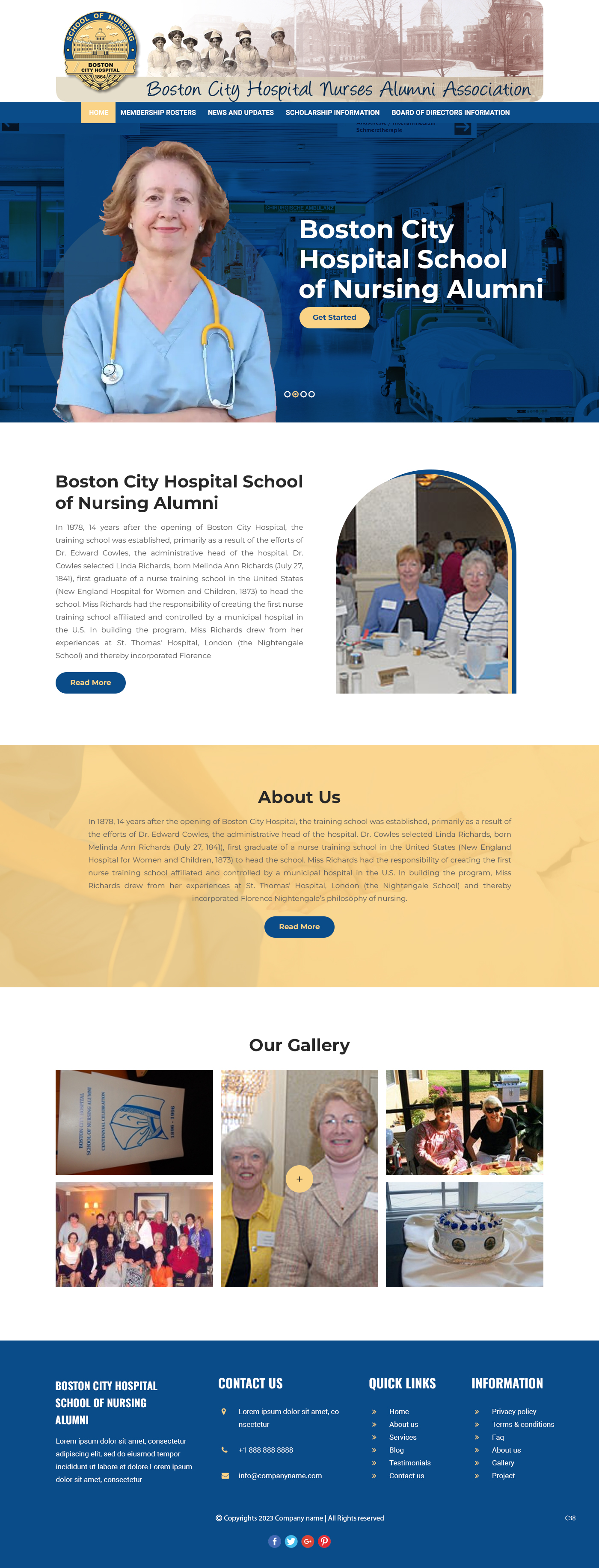 Web-Design von pb für Boston City Hospital School of Nursing | Design #30162503