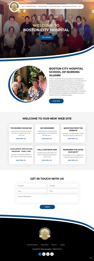 Web Design par pb pour Boston City Hospital School of Nursing | Design : #30162506