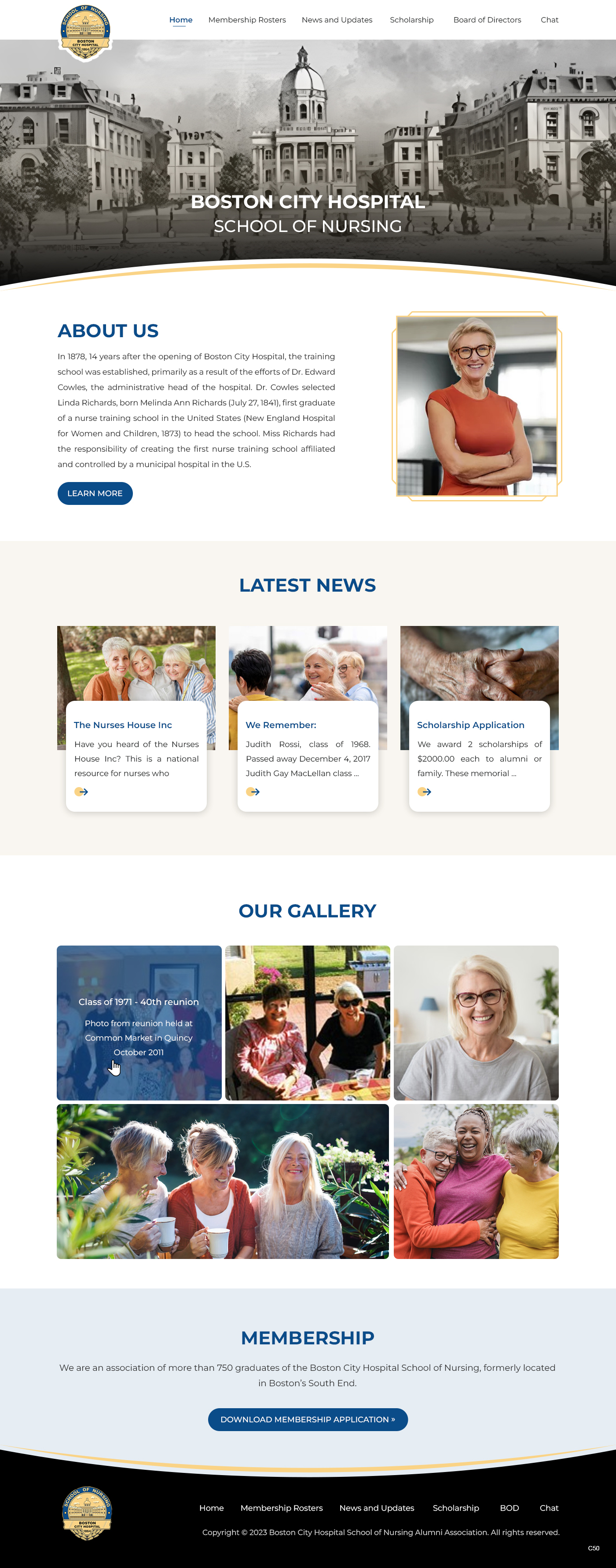 Web Design by pb for Boston City Hospital School of Nursing | Design #30162508