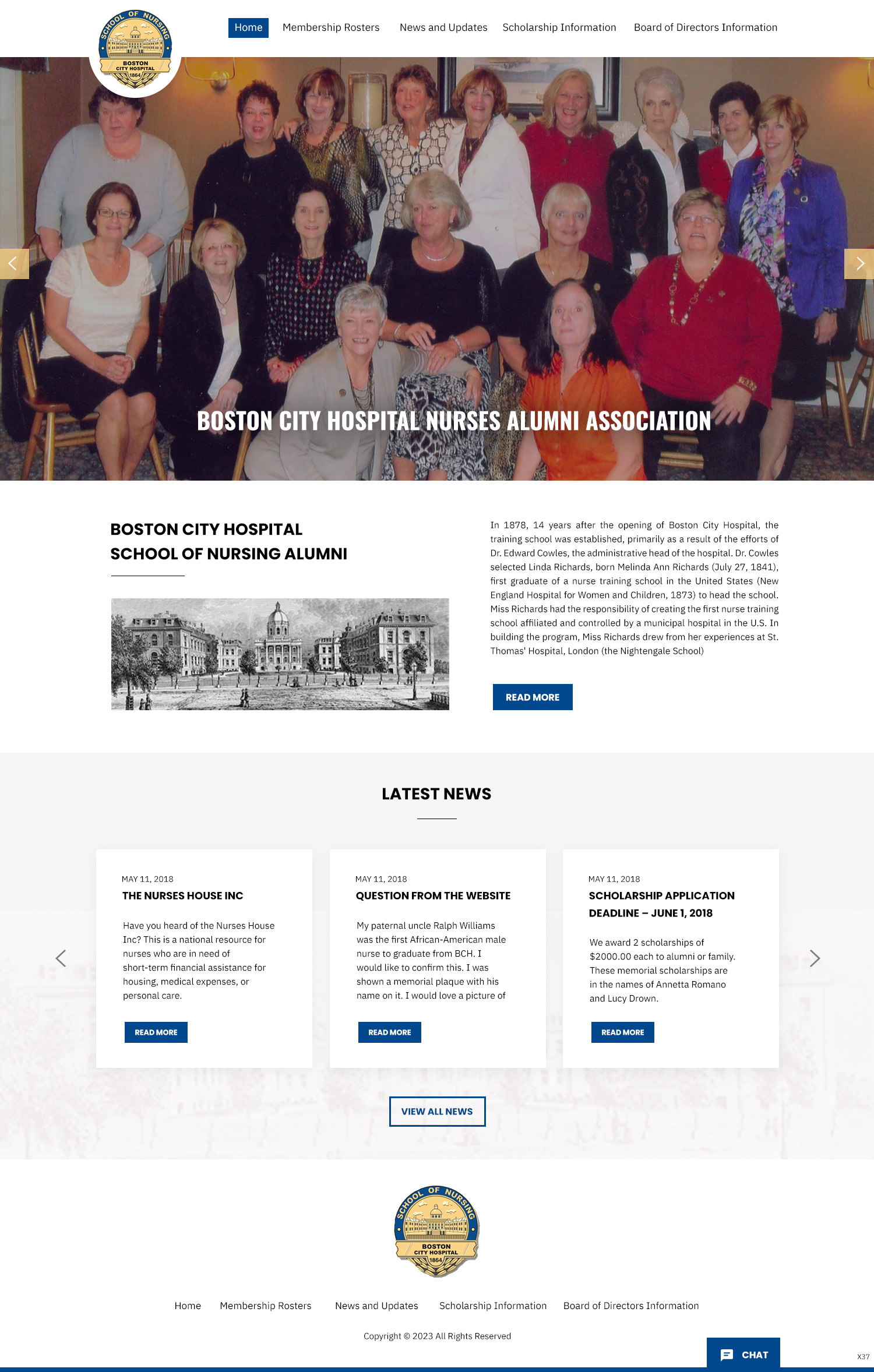 Web Design by pb for Boston City Hospital School of Nursing | Design #30162514