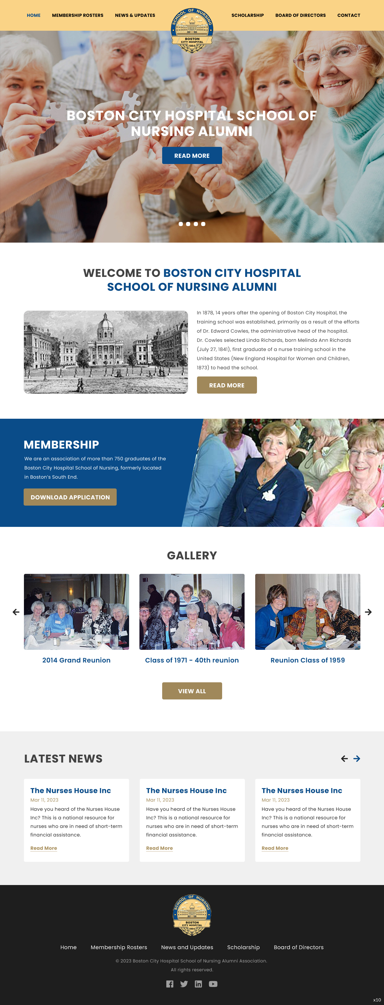 Web Design by pb for Boston City Hospital School of Nursing | Design #30162516