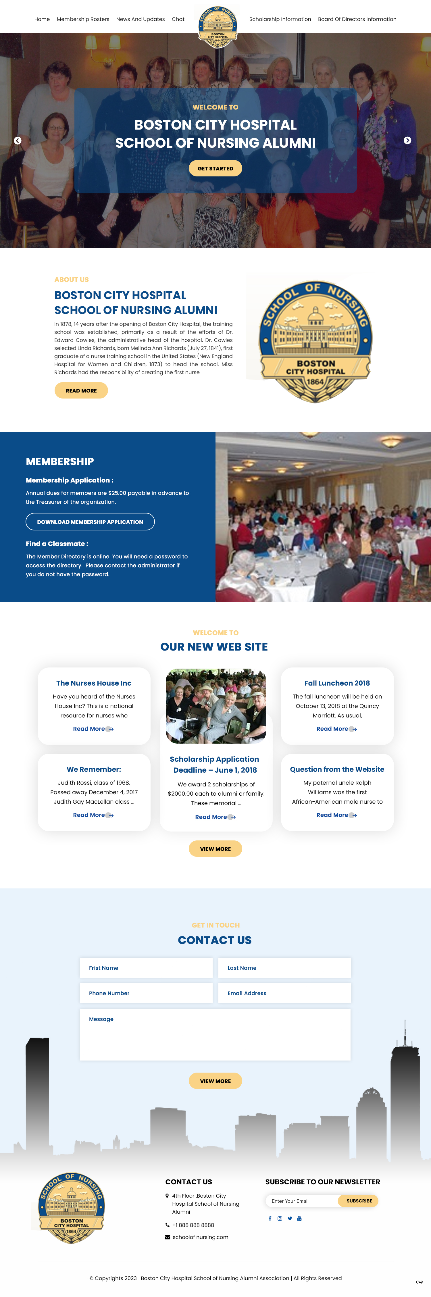 Web Design by pb for Boston City Hospital School of Nursing | Design #30171160