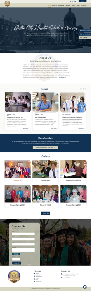 Web Design par rightway pour Boston City Hospital School of Nursing | Design : #30181851