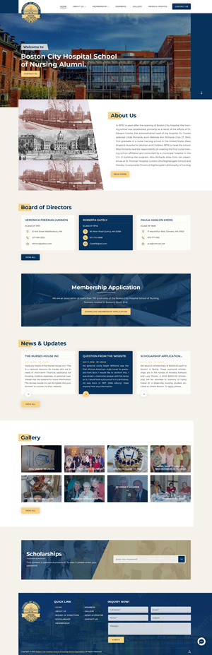 Diseño Web por Ved Web Services para Boston City Hospital School of Nursing | Diseño: #30188275