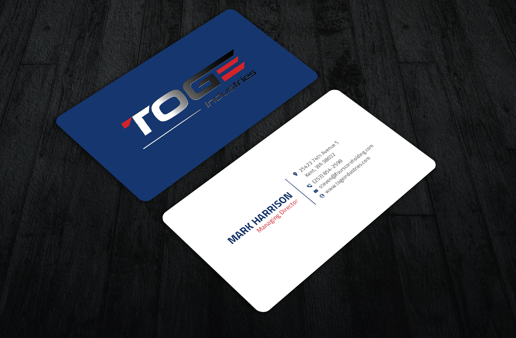 Business Card Design by Sun Moon Graphic Designer for Fourscore Holding Inc | Design #30157947