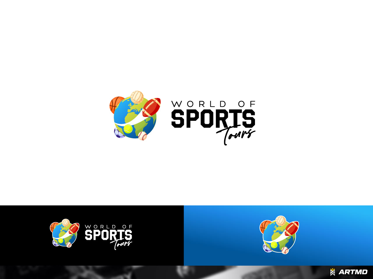Logo Design by ARTMD for World of Sport Tours | Design #30160016