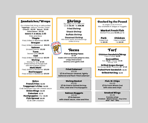 Menu Design by Peppermint_grafik for J&K Seafood Shack | Design: #30189267