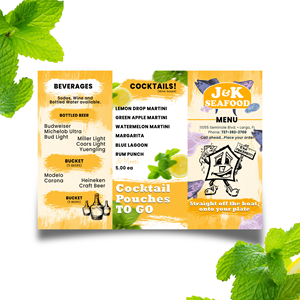 Menu Design by Designwithazan for J&K Seafood Shack | Design: #30165913