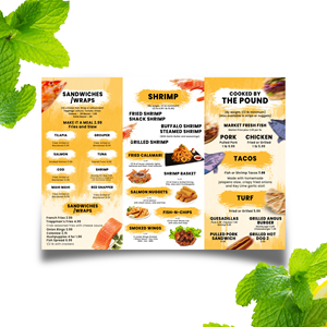 Menu Design by Designwithazan for J&K Seafood Shack | Design: #30165914