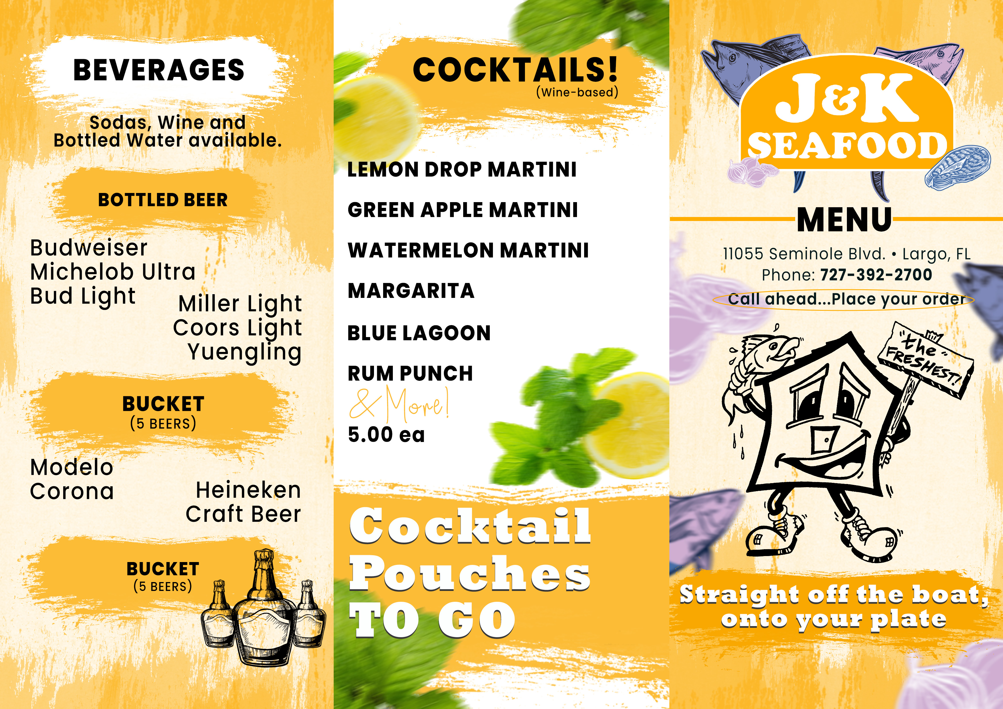 Menu Design by Designwithazan for J&K Seafood Shack | Design #30165919