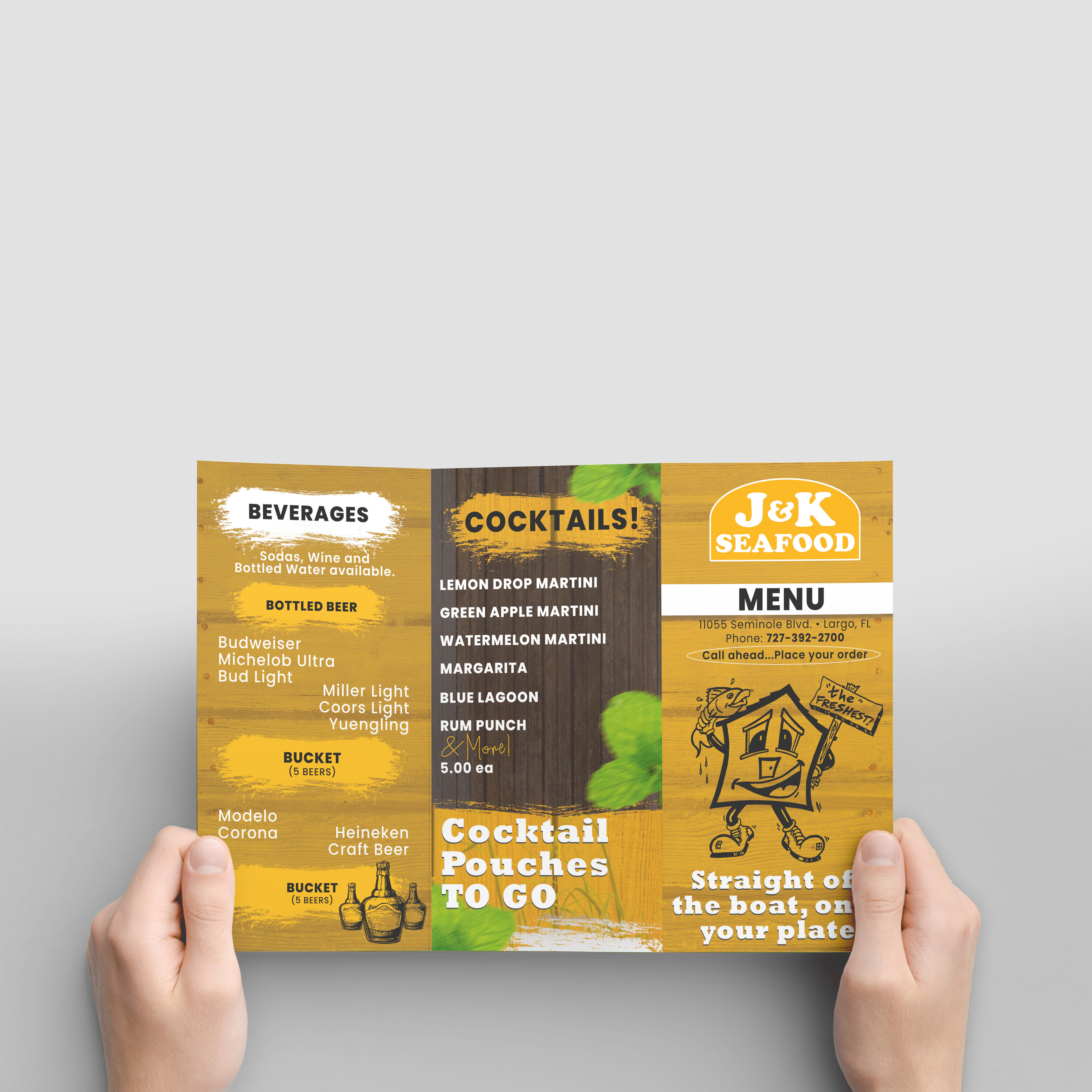 Menu Design by Designwithazan for J&K Seafood Shack | Design #30167421