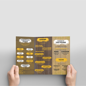 Menu Design by Designwithazan for J&K Seafood Shack | Design: #30167422