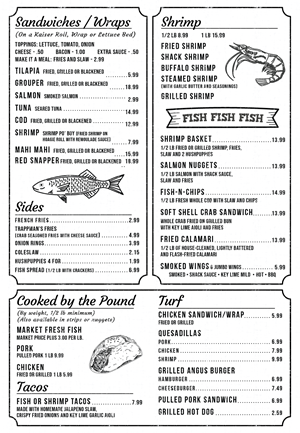 Menu Design by Pamela Mannino and Scott Bonas for J&K Seafood Shack | Design: #30192484