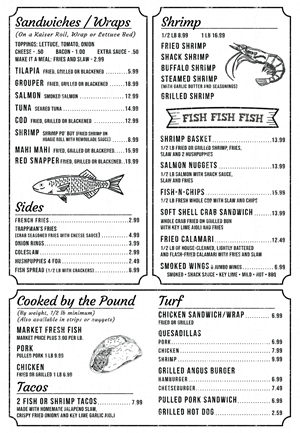 Menu Design by Pamela Mannino and Scott Bonas for J&K Seafood Shack | Design: #30226542