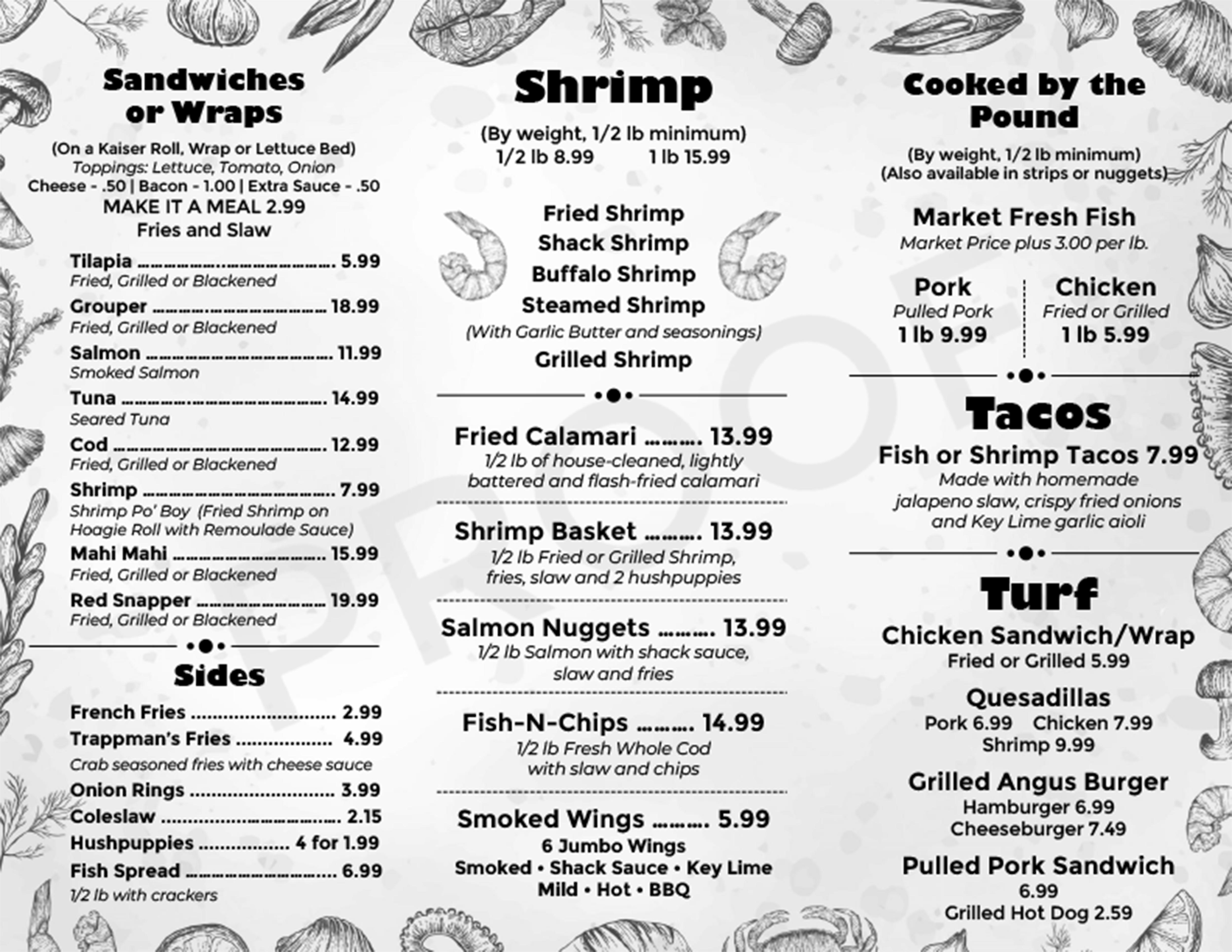 Menu Design by nitin.kondhare2010 for J&K Seafood Shack | Design #30166908