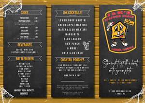 Menu Design by Nina Bain for J&K Seafood Shack | Design: #30192360