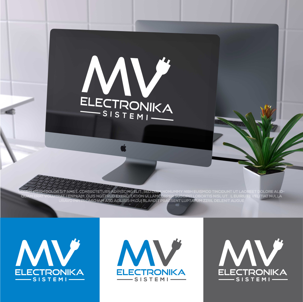 Logo Design by AlphabetZero.co.uk for MV ELEKTRONIKA SISTEMI d.o.o. | Design #30184259