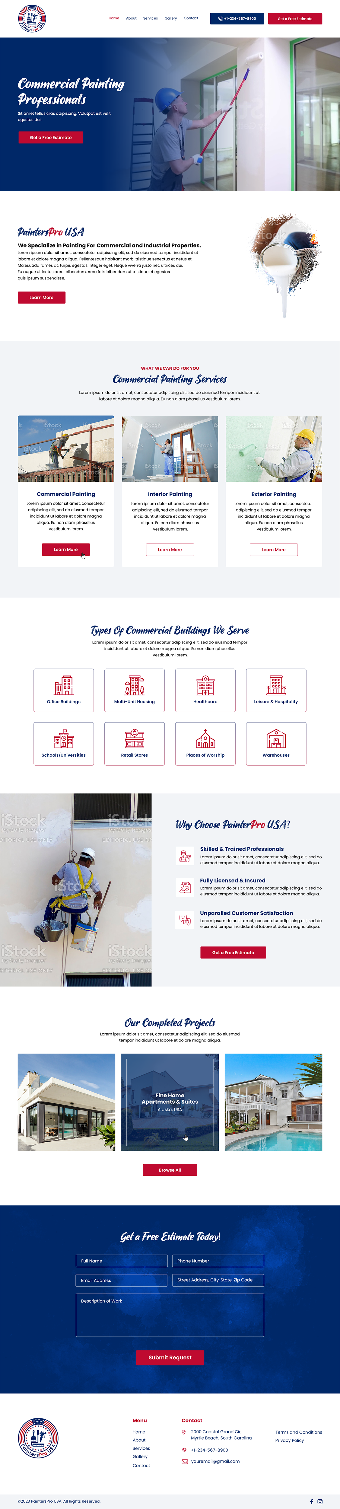 Squarespace Design by Danny Designs & Media for Painters Pro USA | Design #30181876