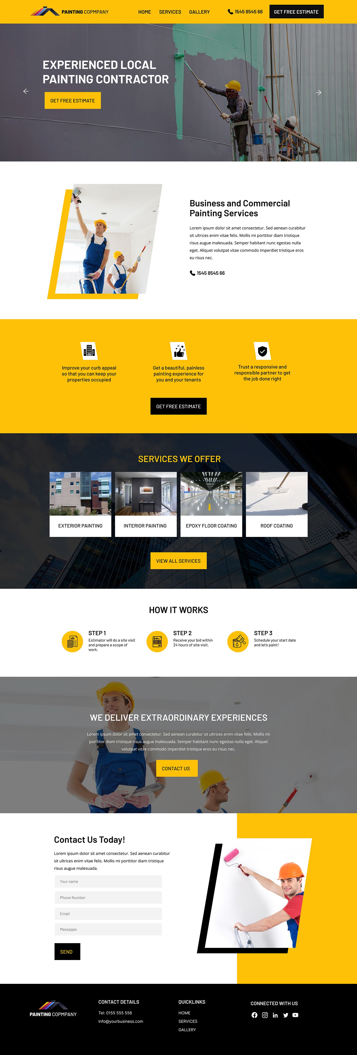 Squarespace Design by DeriMH for Painters Pro USA | Design #30185527