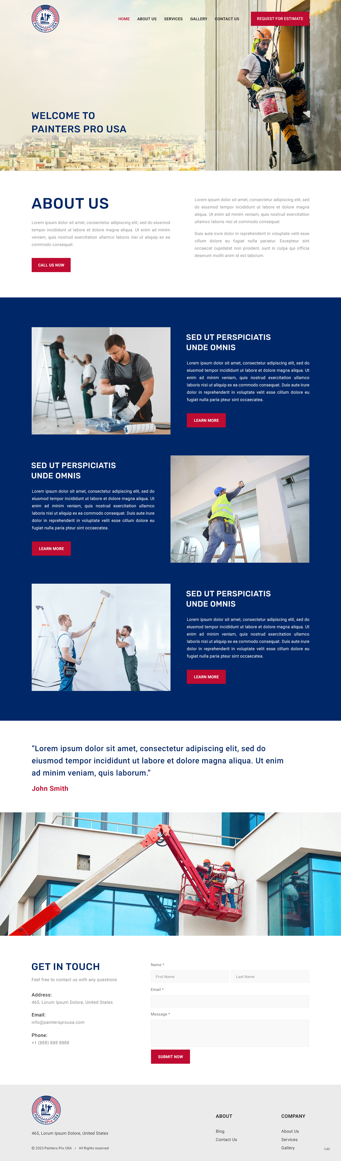 Squarespace Design by pb for Painters Pro USA | Design #30171212