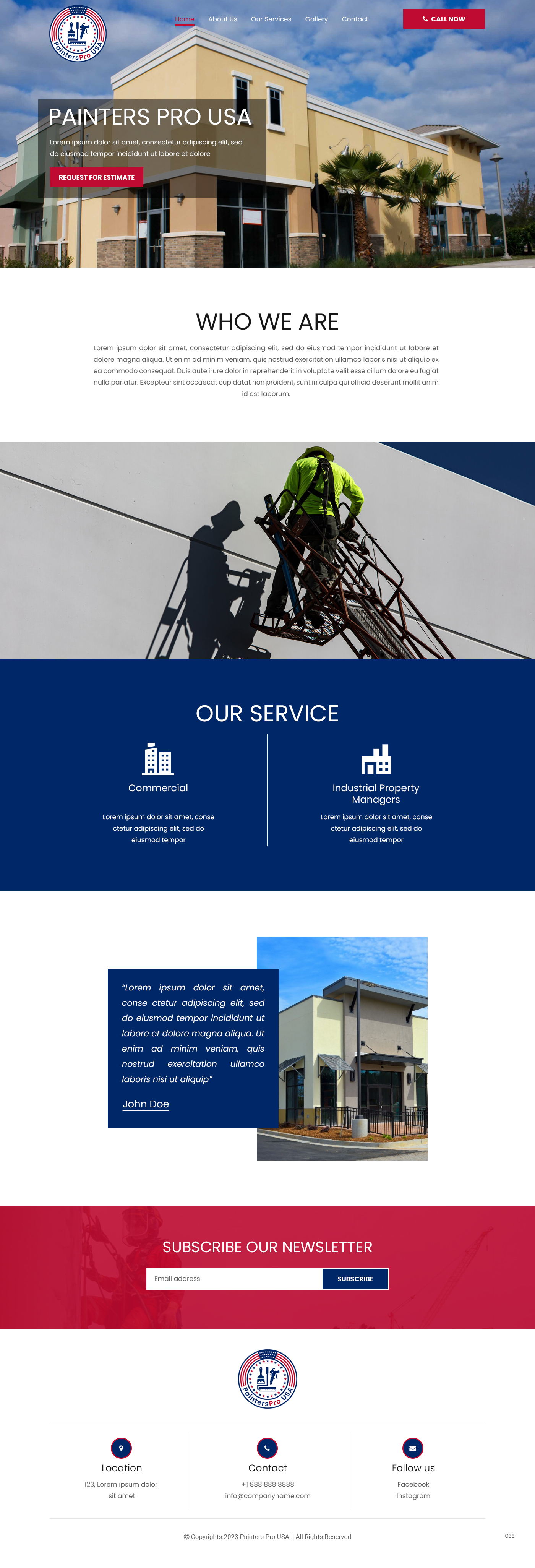 Squarespace Design by pb for Painters Pro USA | Design #30171215