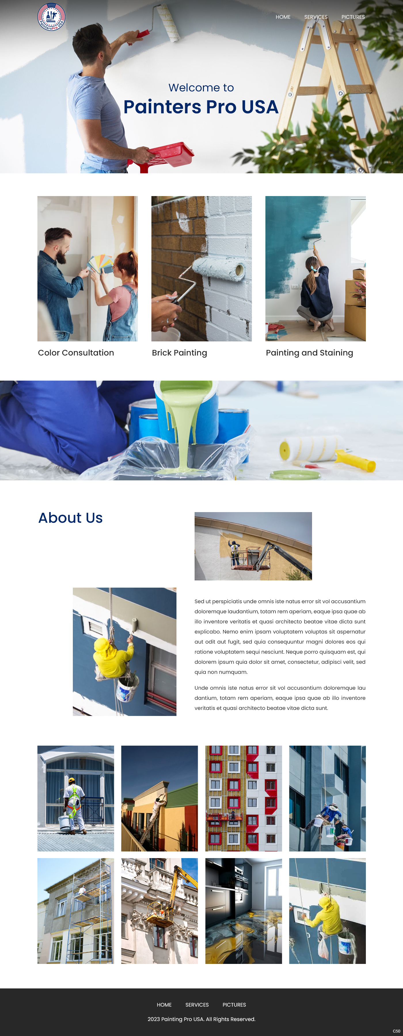 Squarespace Design by pb for Painters Pro USA | Design #30171220