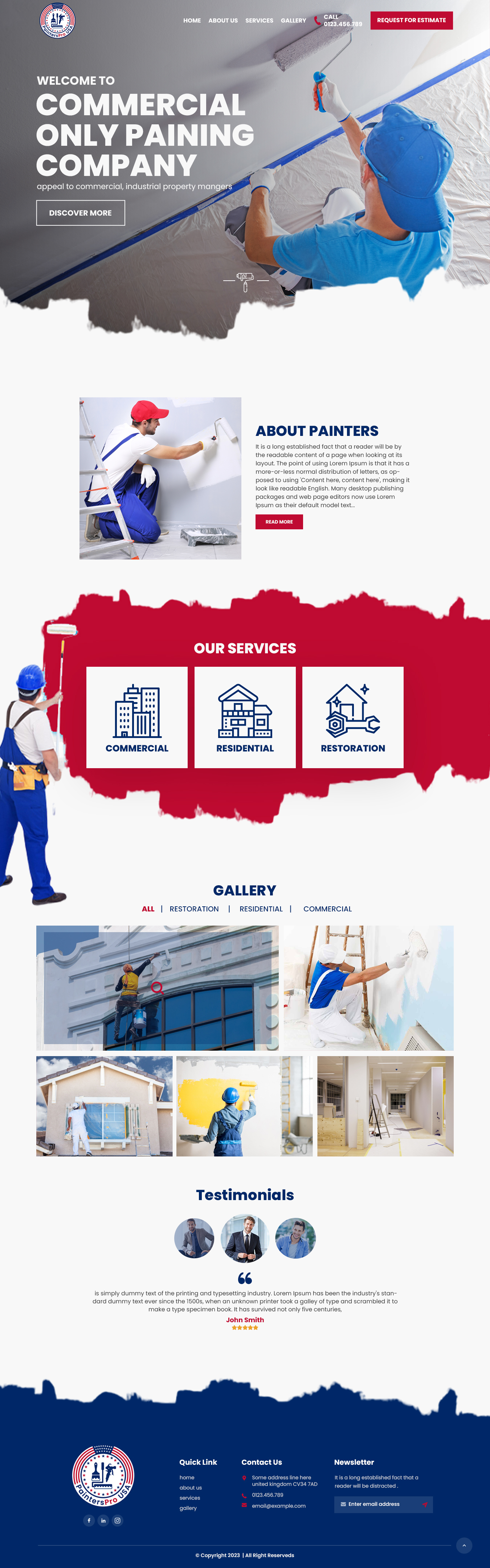 Squarespace Design by nzdesigners for Painters Pro USA | Design #30180501