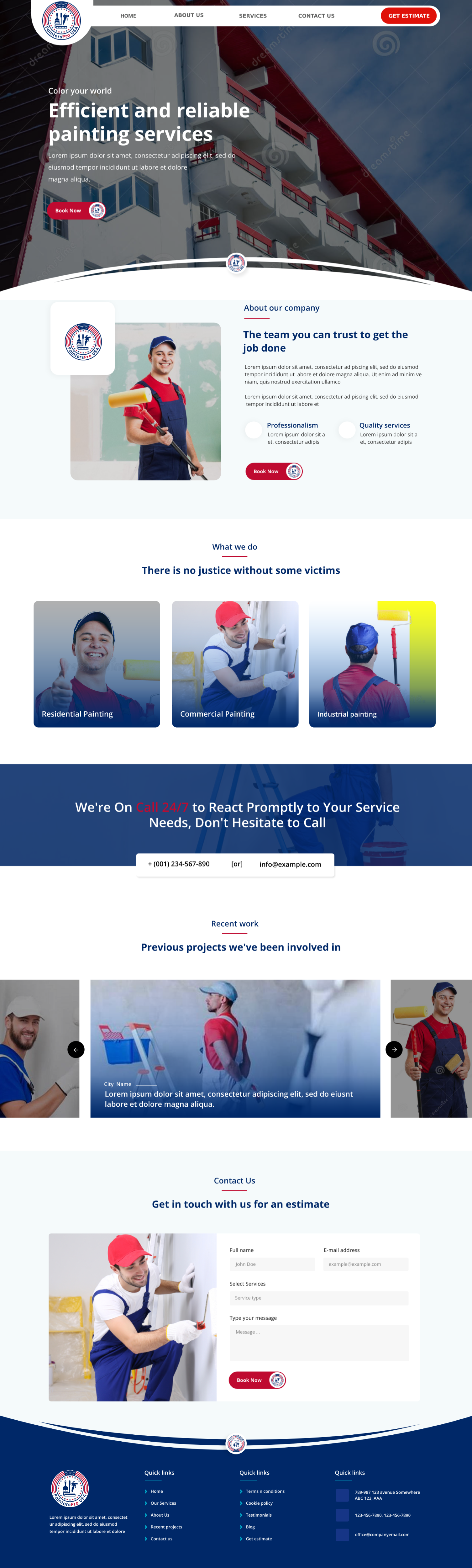 Squarespace Design by Andrew Asiimwe for Painters Pro USA | Design #30201357