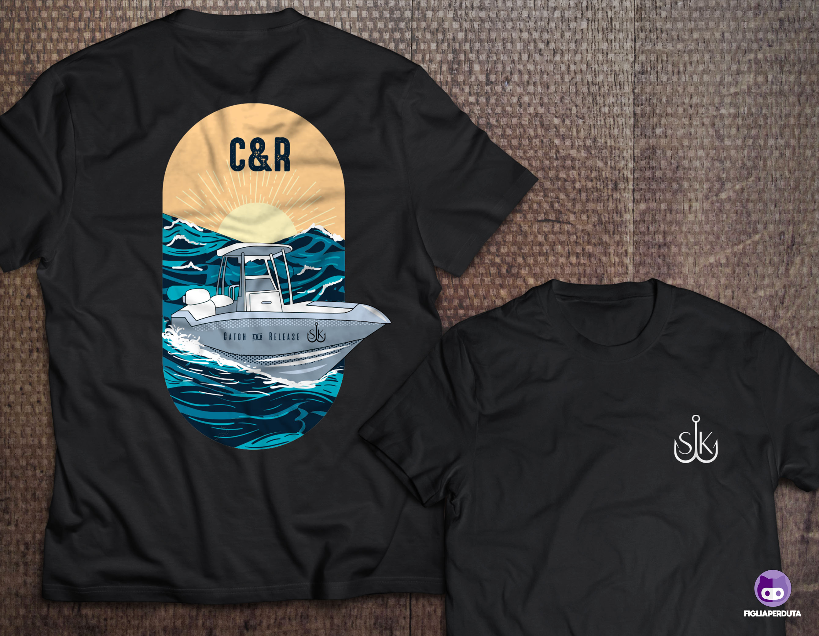 Design de T-shirt par FigliaPerduta pour SK Fishing Charters | Design #30173646