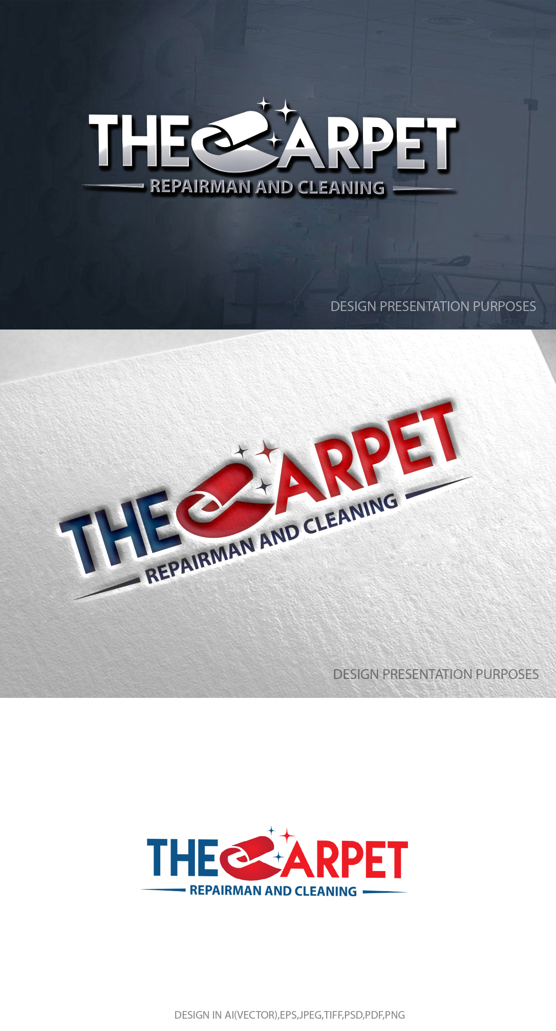 Logo Design by zebronicgraphic for The Carpet Repairman and Cleaning | Design #30170124