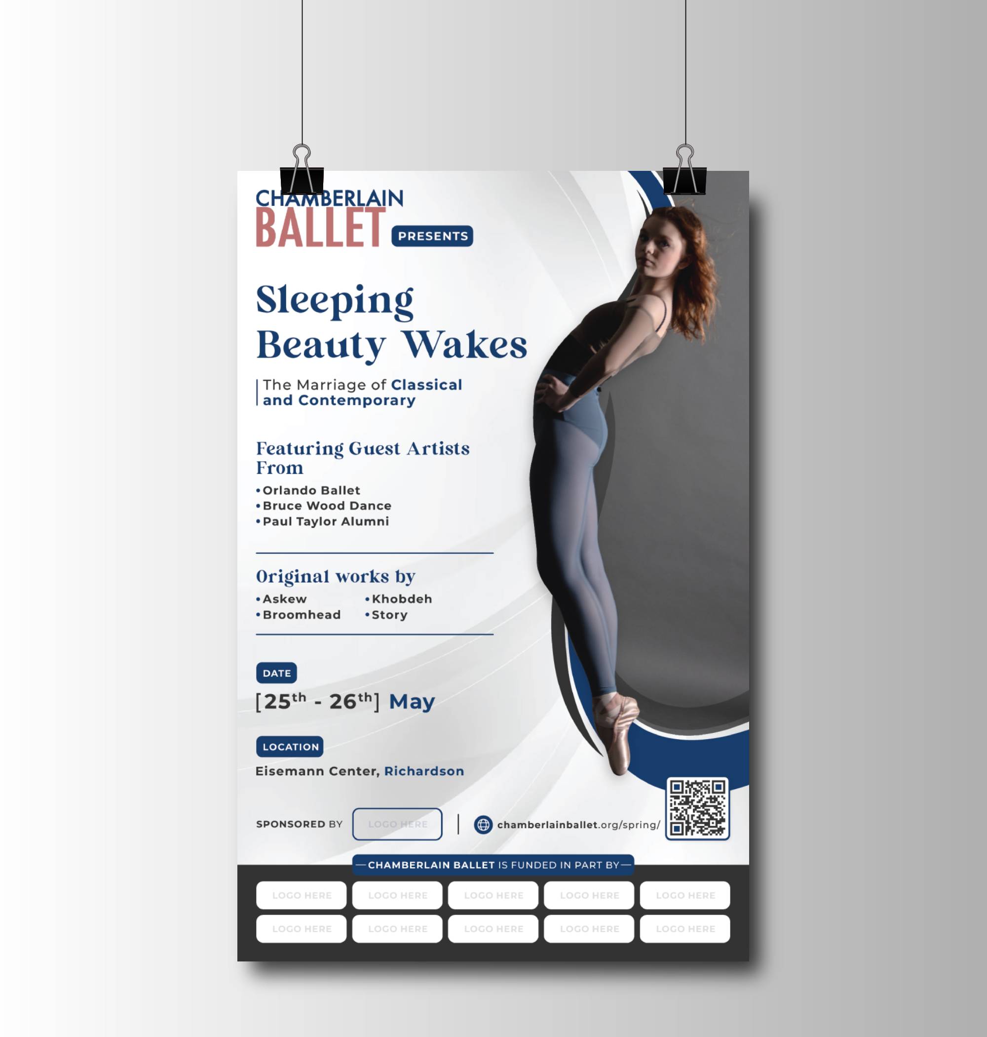 Poster Design by KreativeMadz for Chamberlain Ballet | Design #30211124