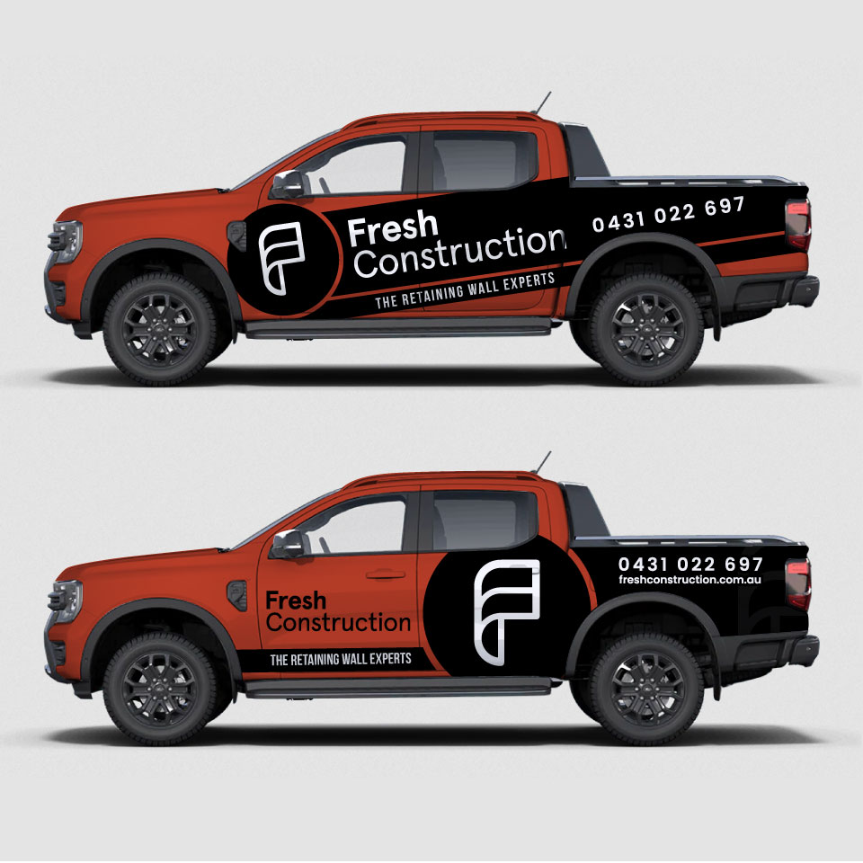 Car Wrap Design by Yoga Tri for Fresh Construction  | Design #30186981