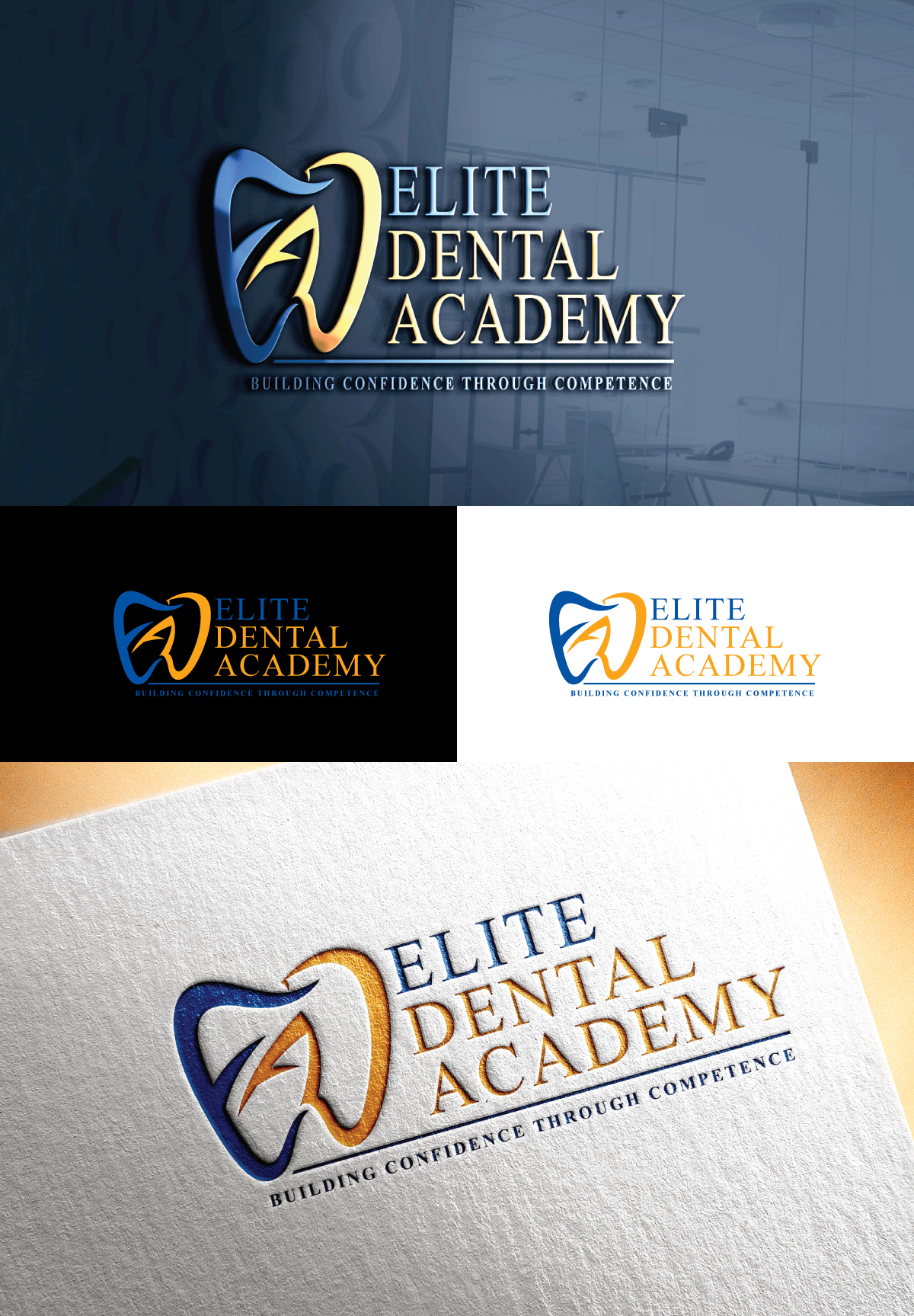 Logo Design by step forward 2 for Elite Dental Academy | Design #30186990
