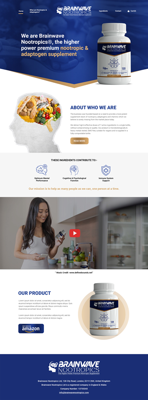 Web Design by MAHABA for Brainwave Nootropics | Design: #30199446