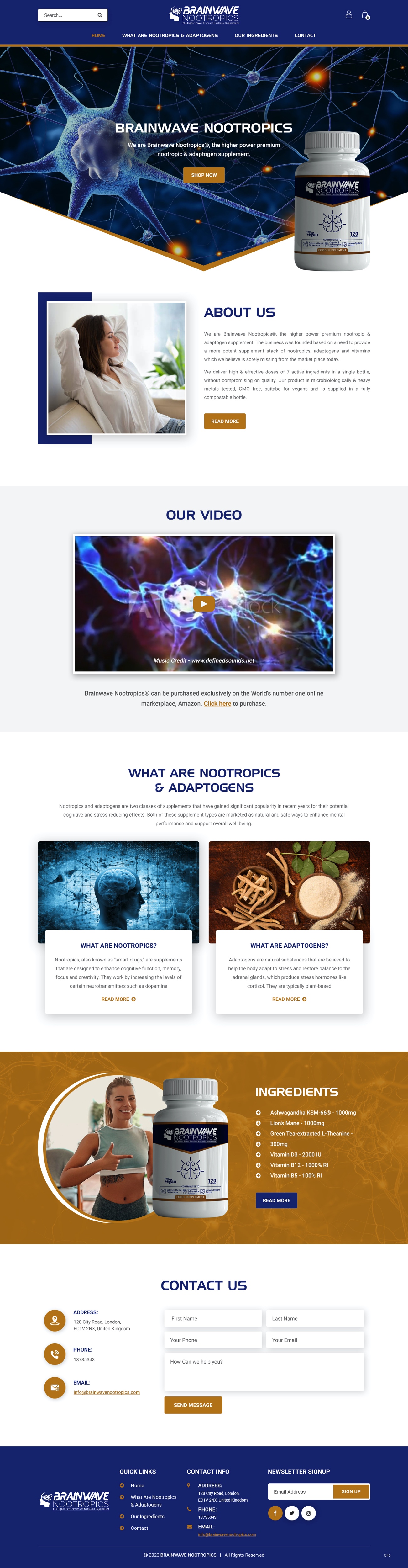 Web Design by pb for Brainwave Nootropics | Design #30190804