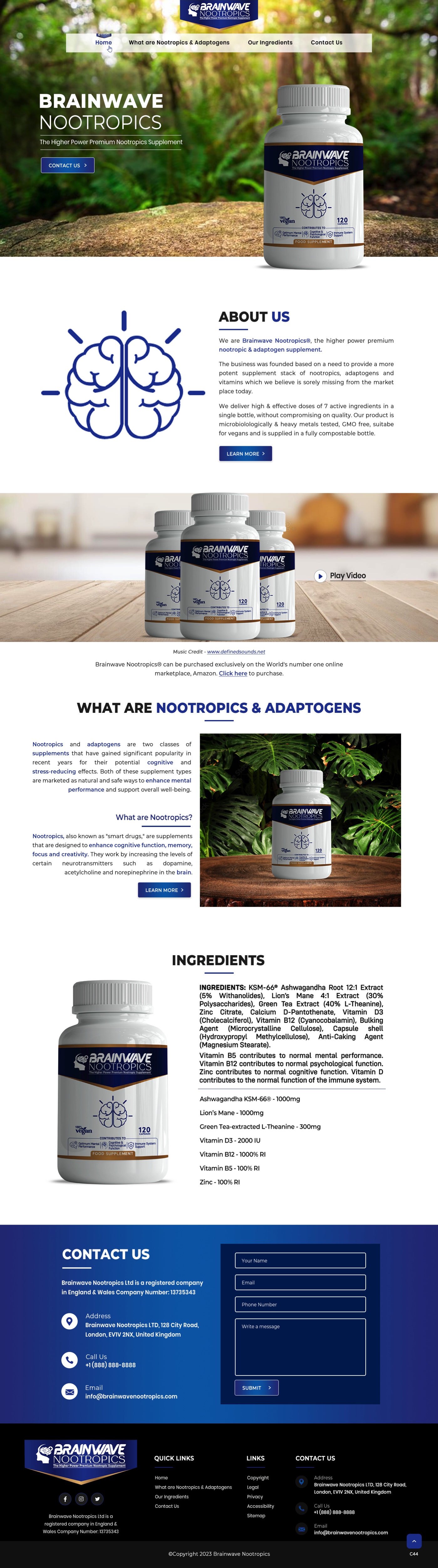 Web Design by pb for Brainwave Nootropics | Design #30190805
