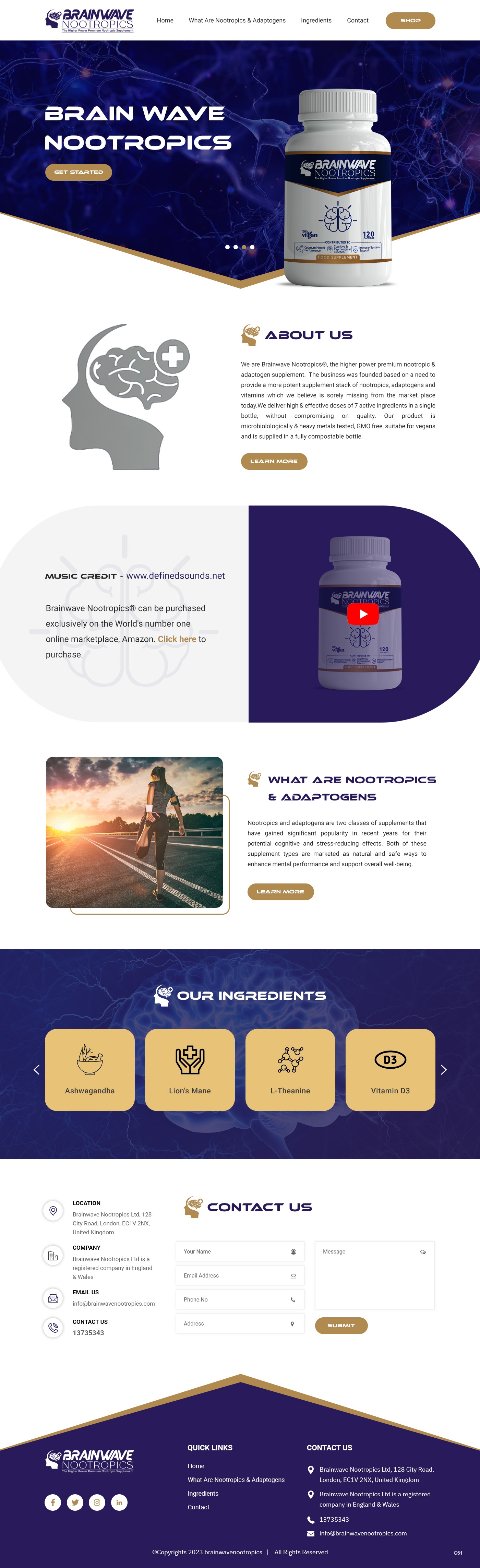 Web Design by pb for Brainwave Nootropics | Design #30190813