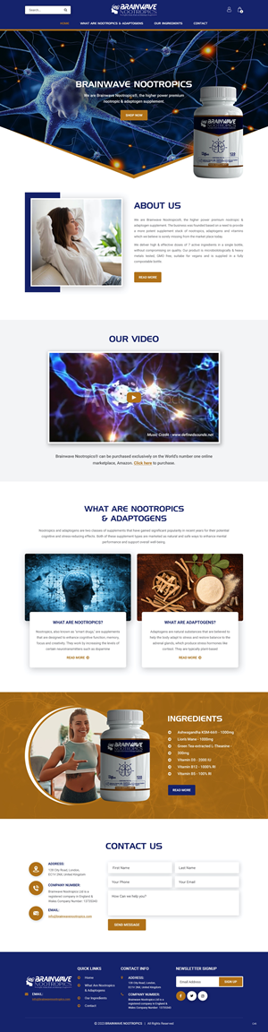 Web Design by pb for Brainwave Nootropics | Design: #30196817