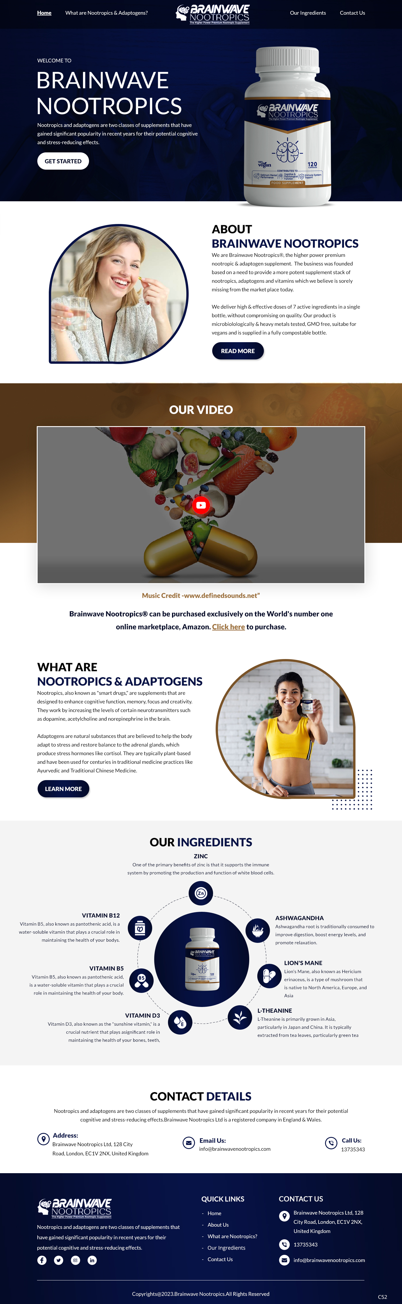 Web Design by pb for Brainwave Nootropics | Design #30196819