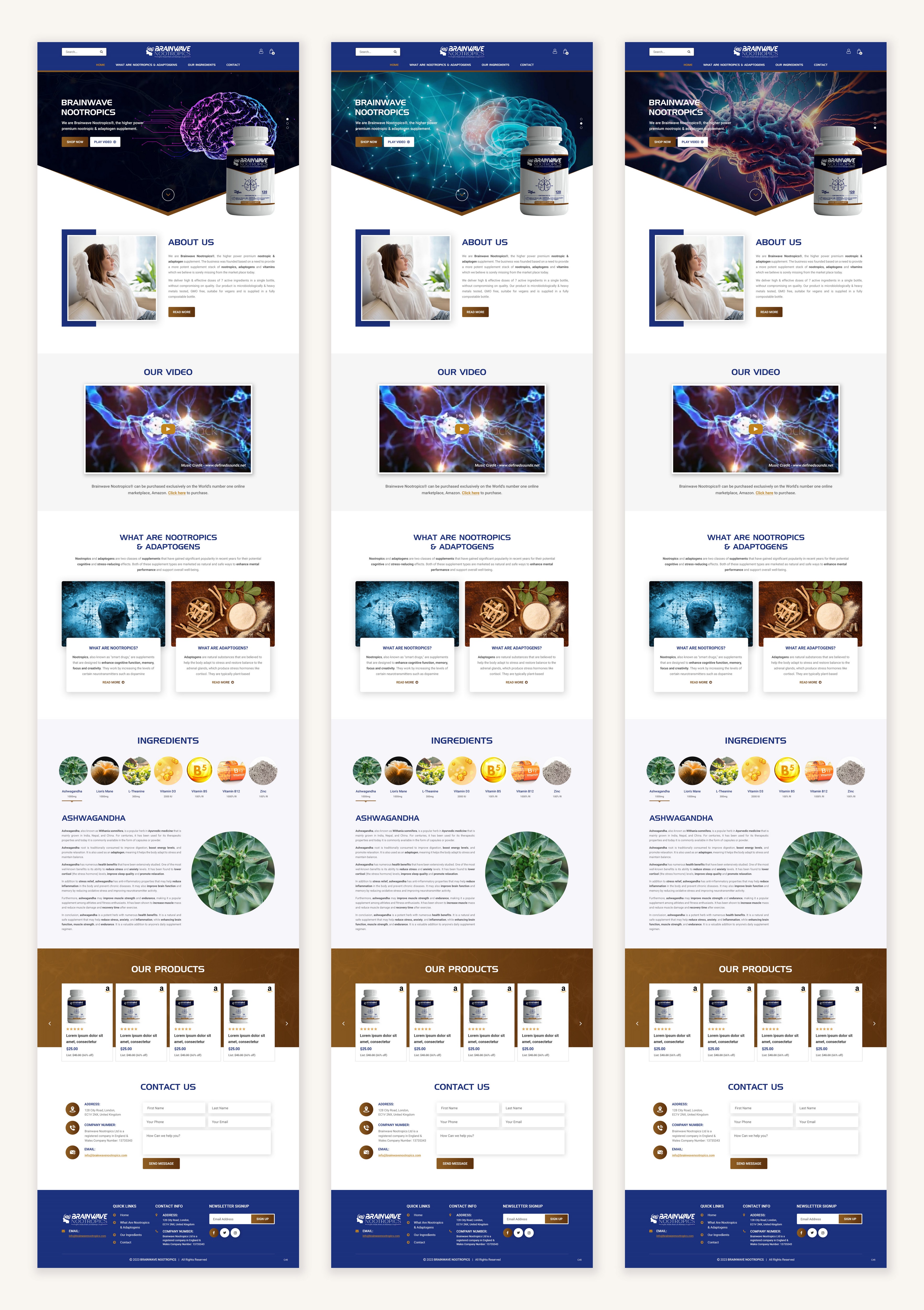 Web Design par pb pour Brainwave Nootropics | Design #30203895