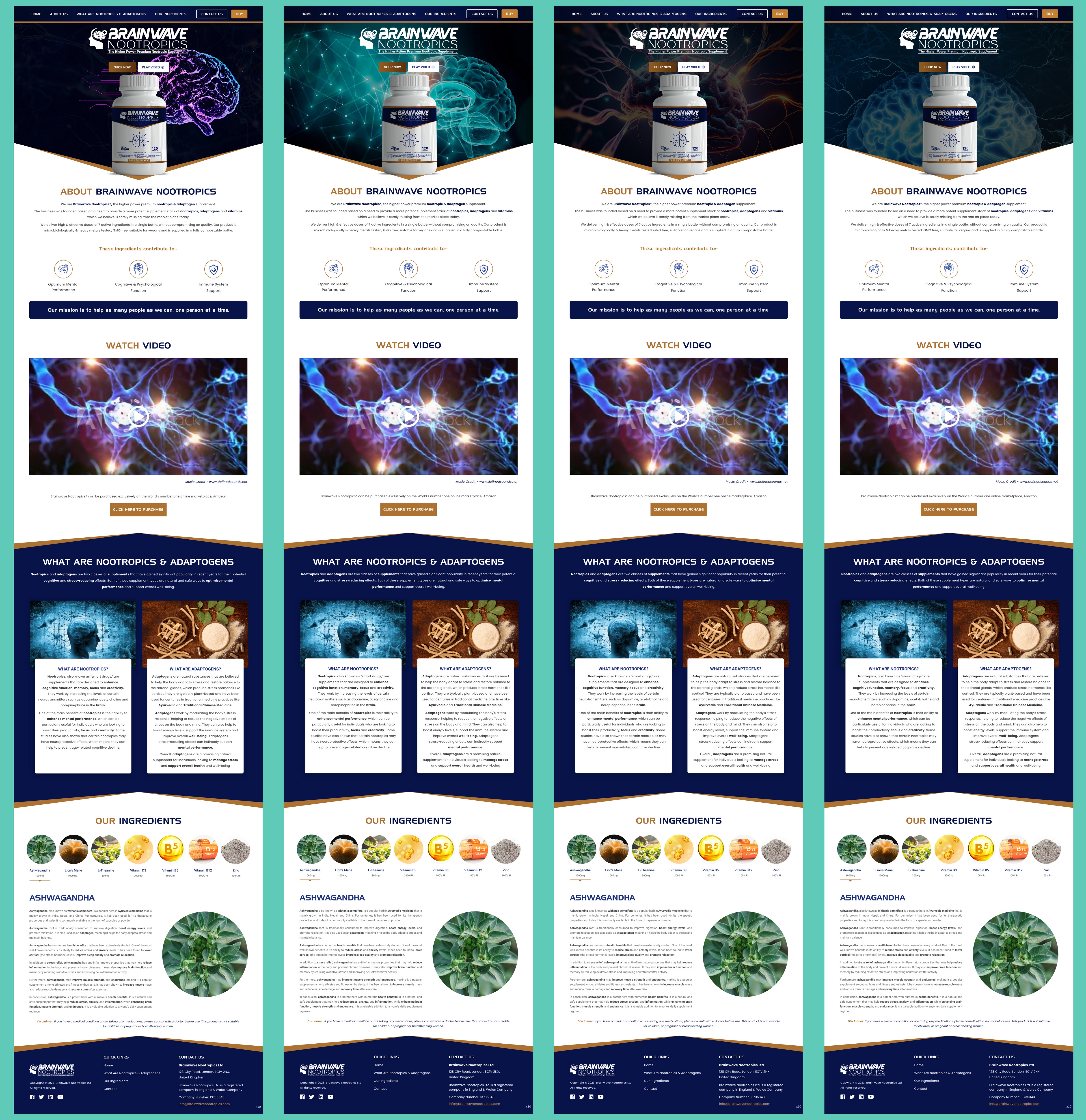 Web Design by pb for Brainwave Nootropics | Design: #30225382