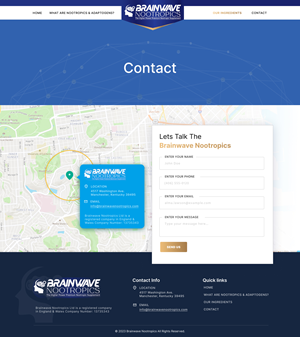 Web Design by *mary for Brainwave Nootropics | Design: #30197692