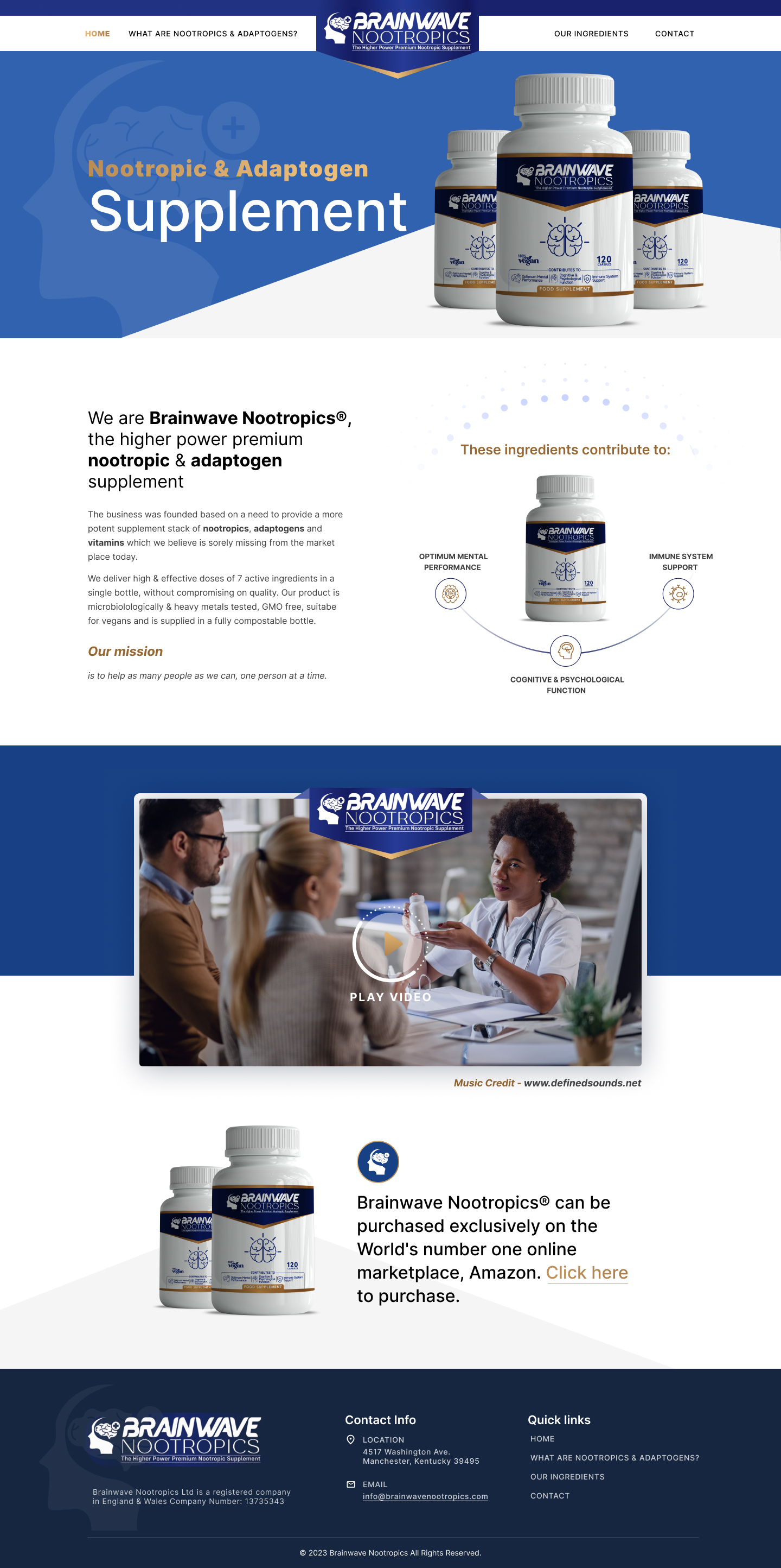 Web Design par *mary pour Brainwave Nootropics | Design #30197694