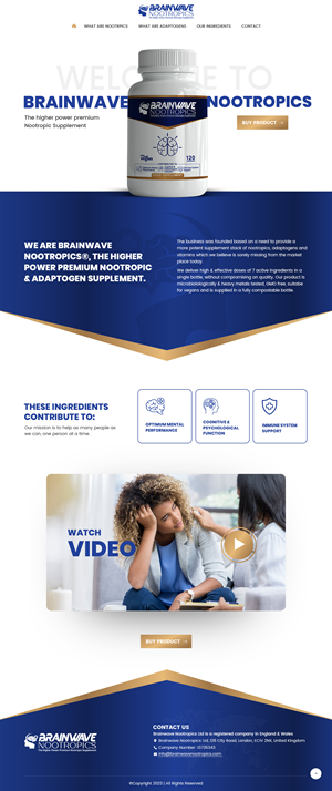 Web Design by nzdesigners for Brainwave Nootropics | Design: #30194312