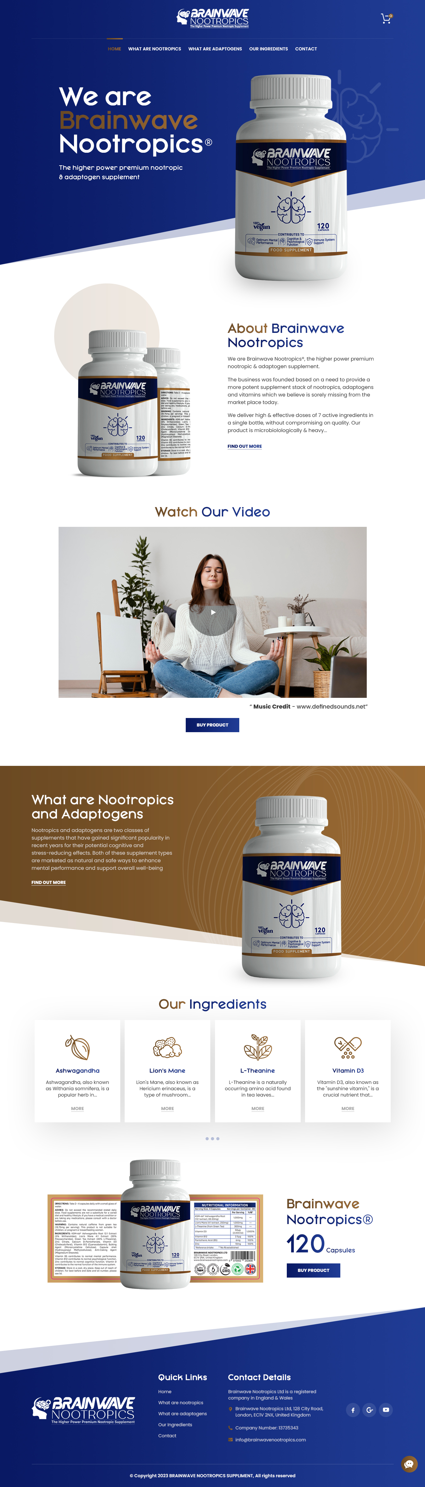 Web Design by nzdesigners for Brainwave Nootropics | Design #30194313