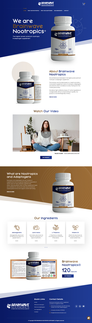 Web Design by nzdesigners for Brainwave Nootropics | Design: #30194313